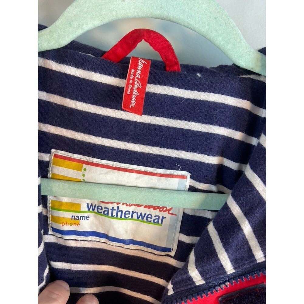 HANNA ANDERSON GIRLS RED SIZE 160 14 - 16 HOODED SPRING JACKET REFLECTIVE SLEEVE - Picture 2 of 6